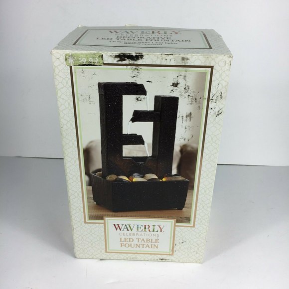 Waverly Celebrations LED Table Fountain Beautifully Lit by LED - Picture 1 of 6